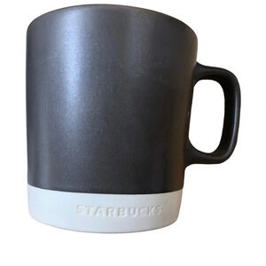 STARBUCKS 14 oz brown and cream coffee cup